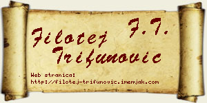 Filotej Trifunović vizit kartica